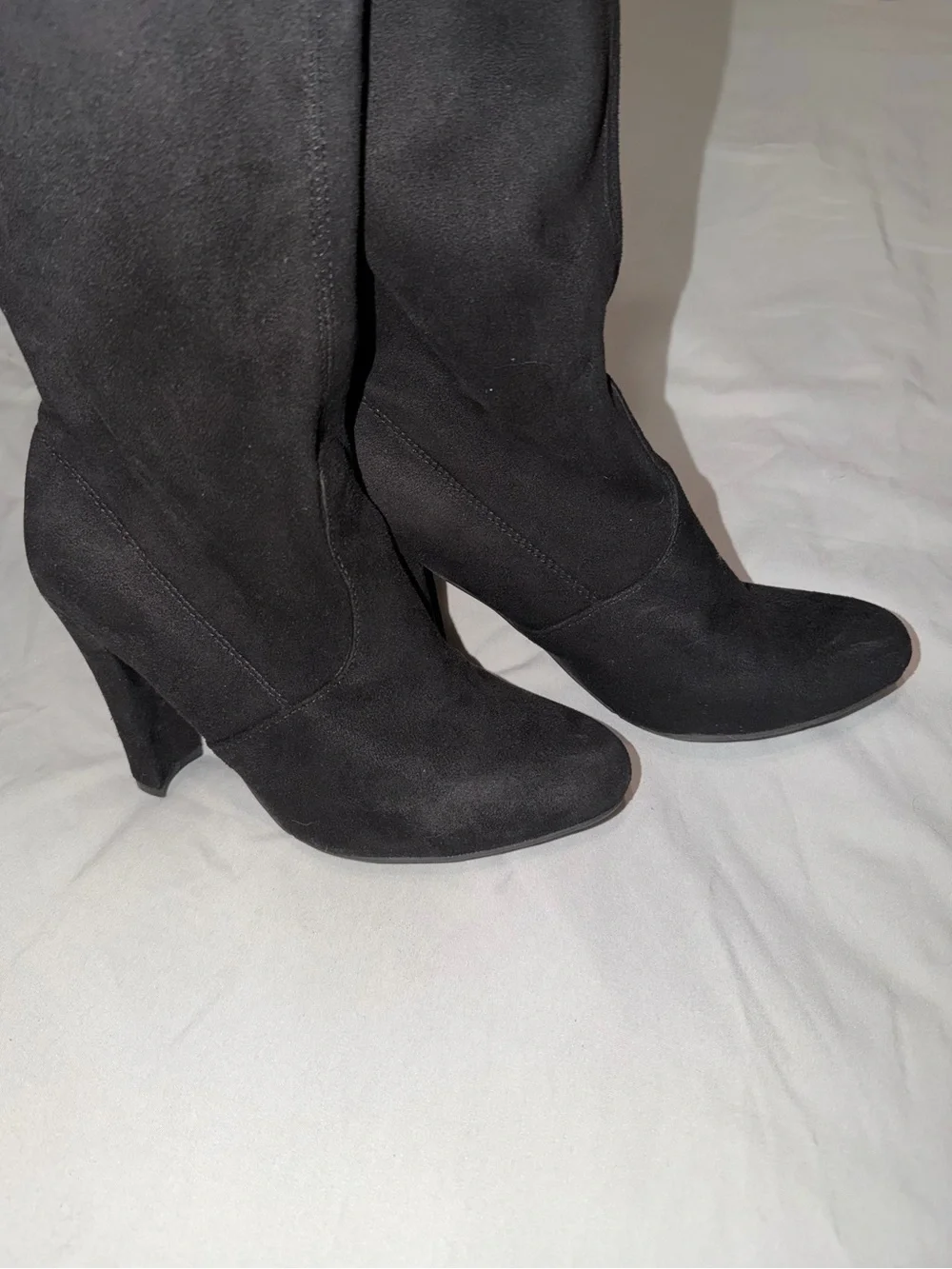 Black Over-the-Knee thigh High Heel Boots - Women's Fashion